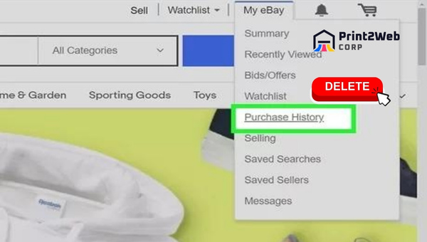 How to hide purchases from your eBay record