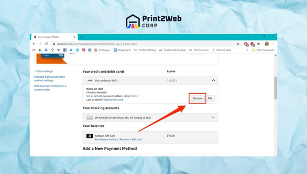 How to Remove Credit Card From Amazon Using a Desktop Browser