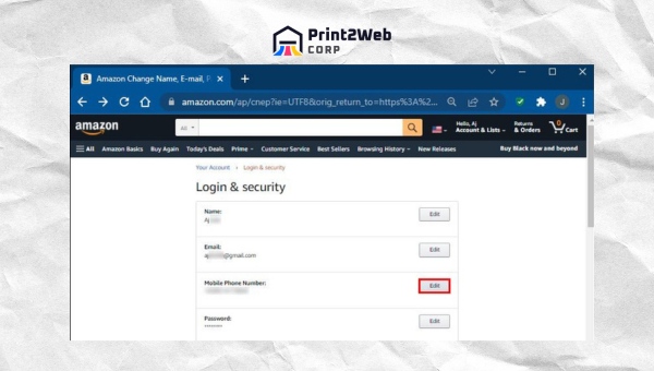 Steps to Change Phone Number on Amazon via a Web Browser