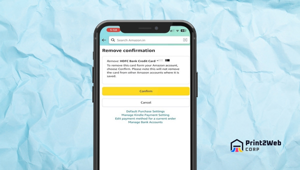 Removing a credit card from Amazon on iPhone and iPad