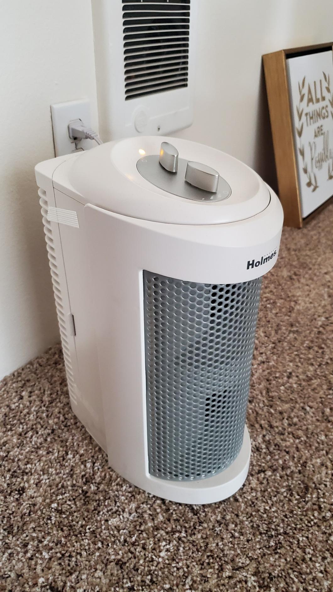 Holmes True HEPA Allergen Remover Mini Tower Air Purifier with Optional Ionizer, Small Space Air Purifier, HAP706-NU-1 customer photo 1