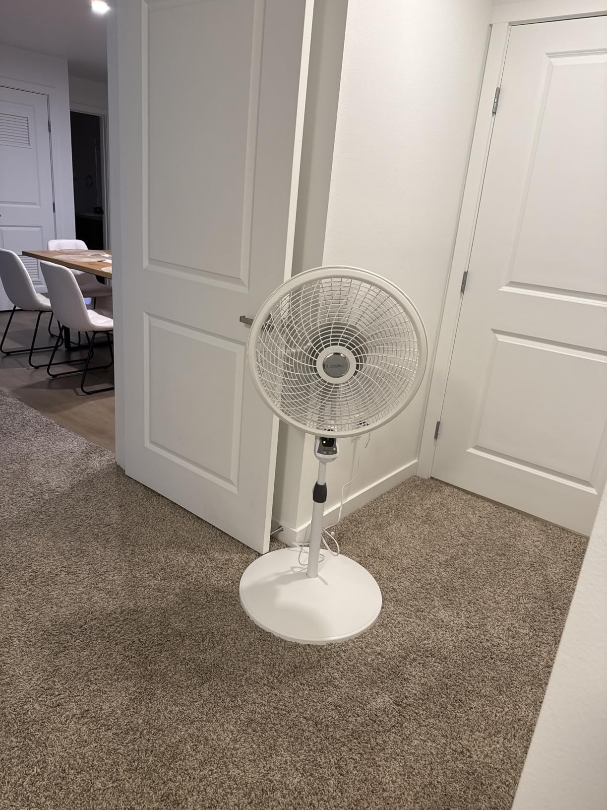 Lasko Cyclone Pedestal Fan, Adjustable Height, Remote Control, Timer, 3 Speeds, for Bedroom, Kitchen, Office and Living Room, 18