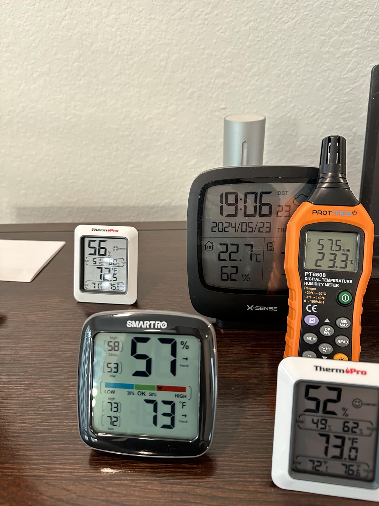 Protmex PT6508 Temperature Humidity Meter, Digital Thermometer Hygrometer Monitor with Ambient, Dew Point, Wet Bulb, LCD Backlight customer photo 1