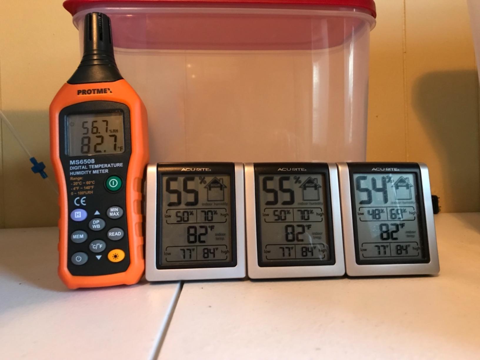 Protmex PT6508 Temperature Humidity Meter, Digital Thermometer Hygrometer Monitor with Ambient, Dew Point, Wet Bulb, LCD Backlight customer photo 2