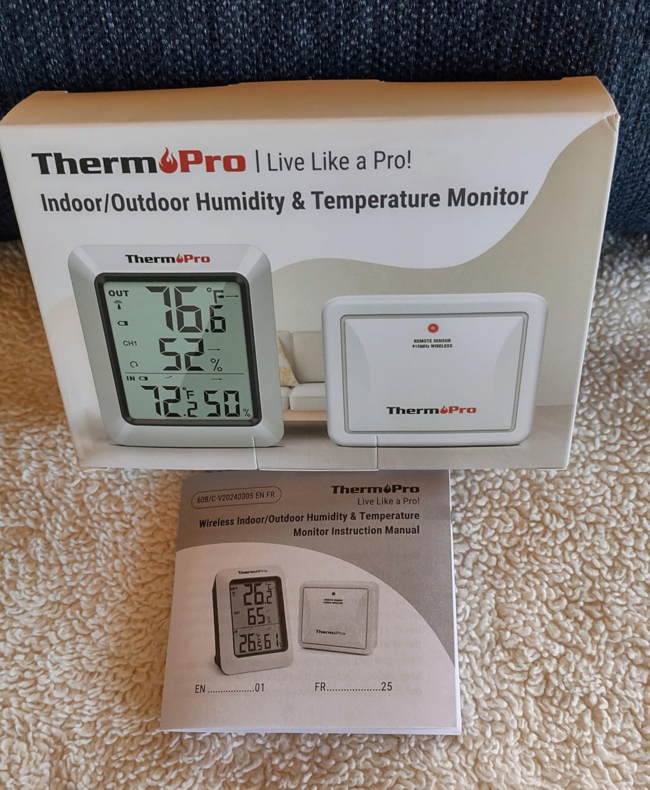 TempPro TP60 Digital Hygrometer Outdoor Thermometer Wireless Temperature and Humidity Gauge Monitor Room Thermometer with 500ft/150m Range Humidity Meter Temperature Indicators (Previously ThermoPro) customer photo 2