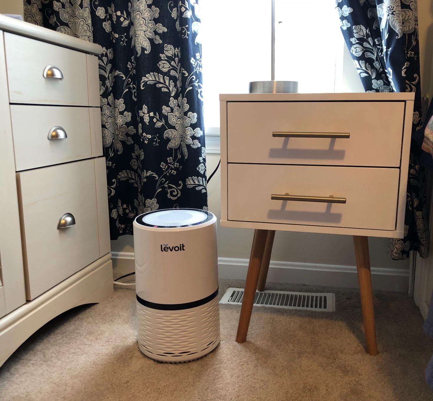 LEVOIT Air Purifier for Home, AHAM Verifide, High-Efficiency Filter for Smoke, Dust, Pollen, and Odors in Bedroom, Office, or Nursery, Optional Night Light, Quiet Operation, LV-H132, White customer photo 1