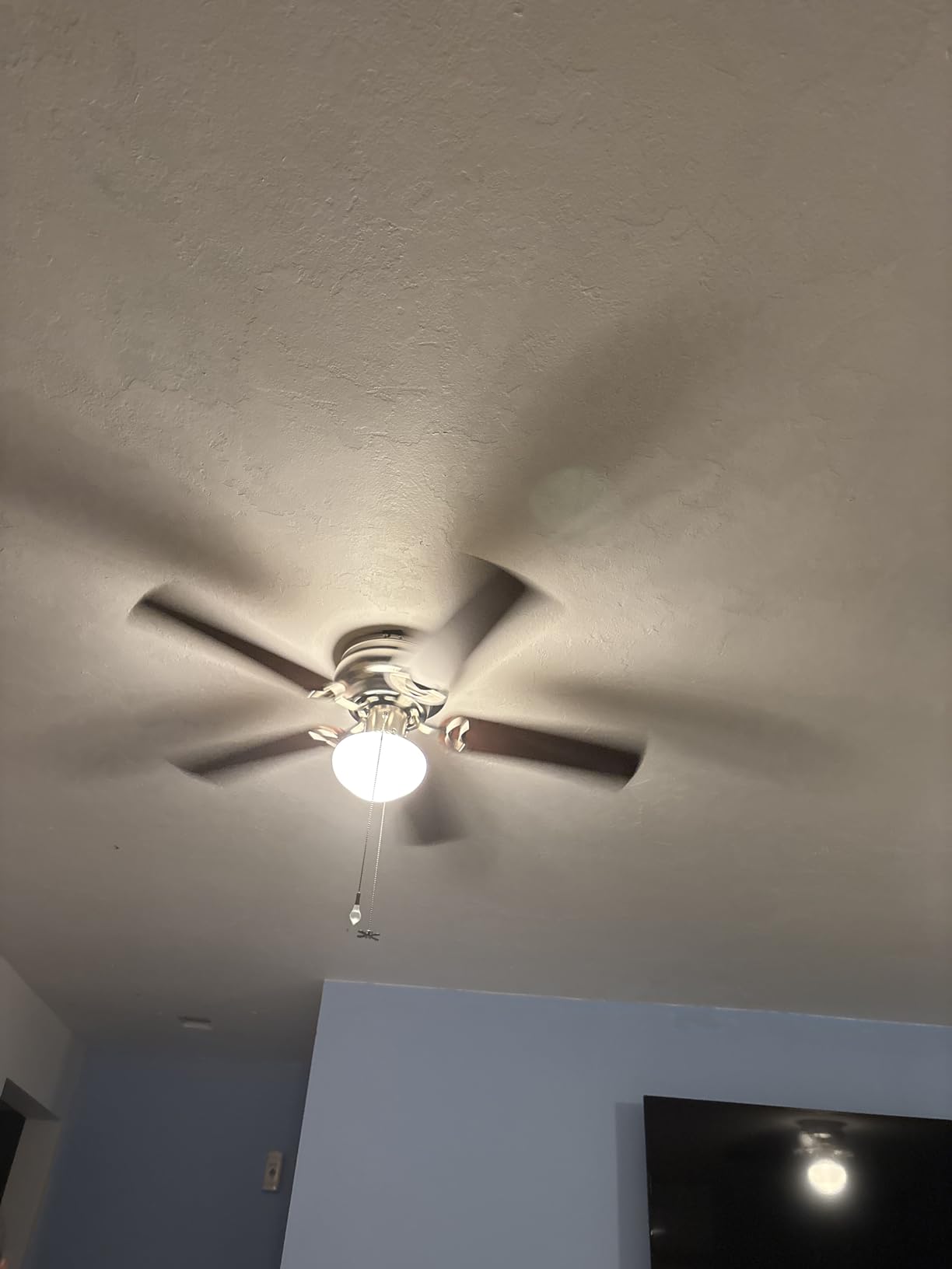 Prominence Home Alvina, 42 Inch Traditional Flush Mount Indoor LED Ceiling Fan with Light, Pull Chain, Dual Finish Blades, Reversible Motor - 80029-01 (Brushed Nickel) customer photo 1