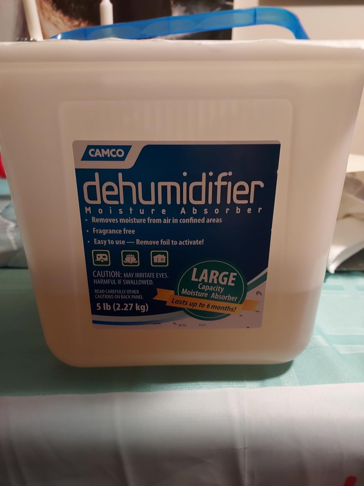 Camco Moisture Absorber Bucket - Features Fast-Acting Moisture-Absorbing Agent - No-Fragrance Beads - Use with RV Storage, Camper Organization & More (44282) customer photo 1