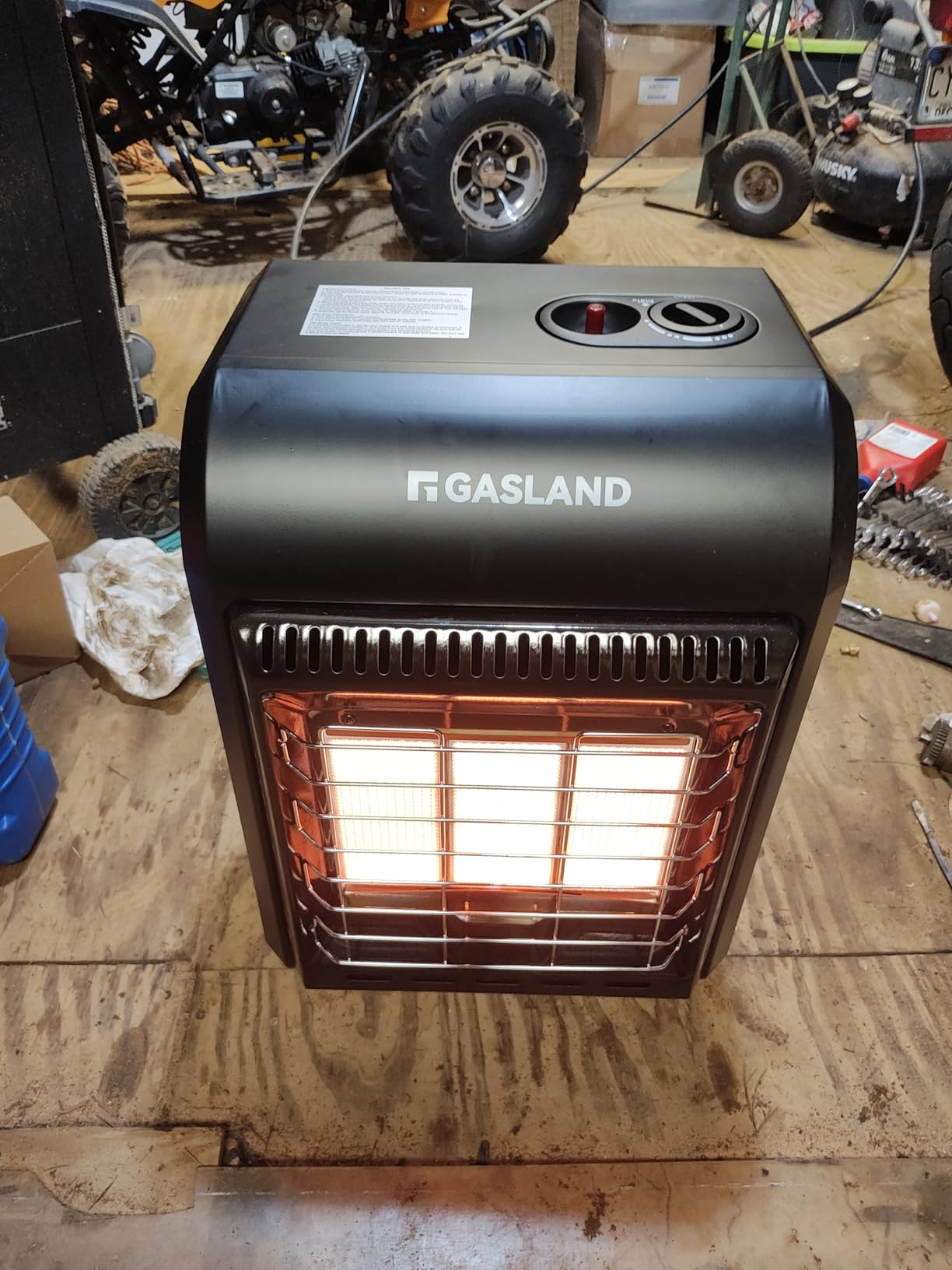 Gasland MHA18BN Propane Radiant heater, 18,000 BTU Warm Area up to 450 sq. ft, Portable LP Gas Heater for Garages, Workshops and Construction Sites, Ultra Quiet Propane Heater with LP Regulator Hose customer photo 1