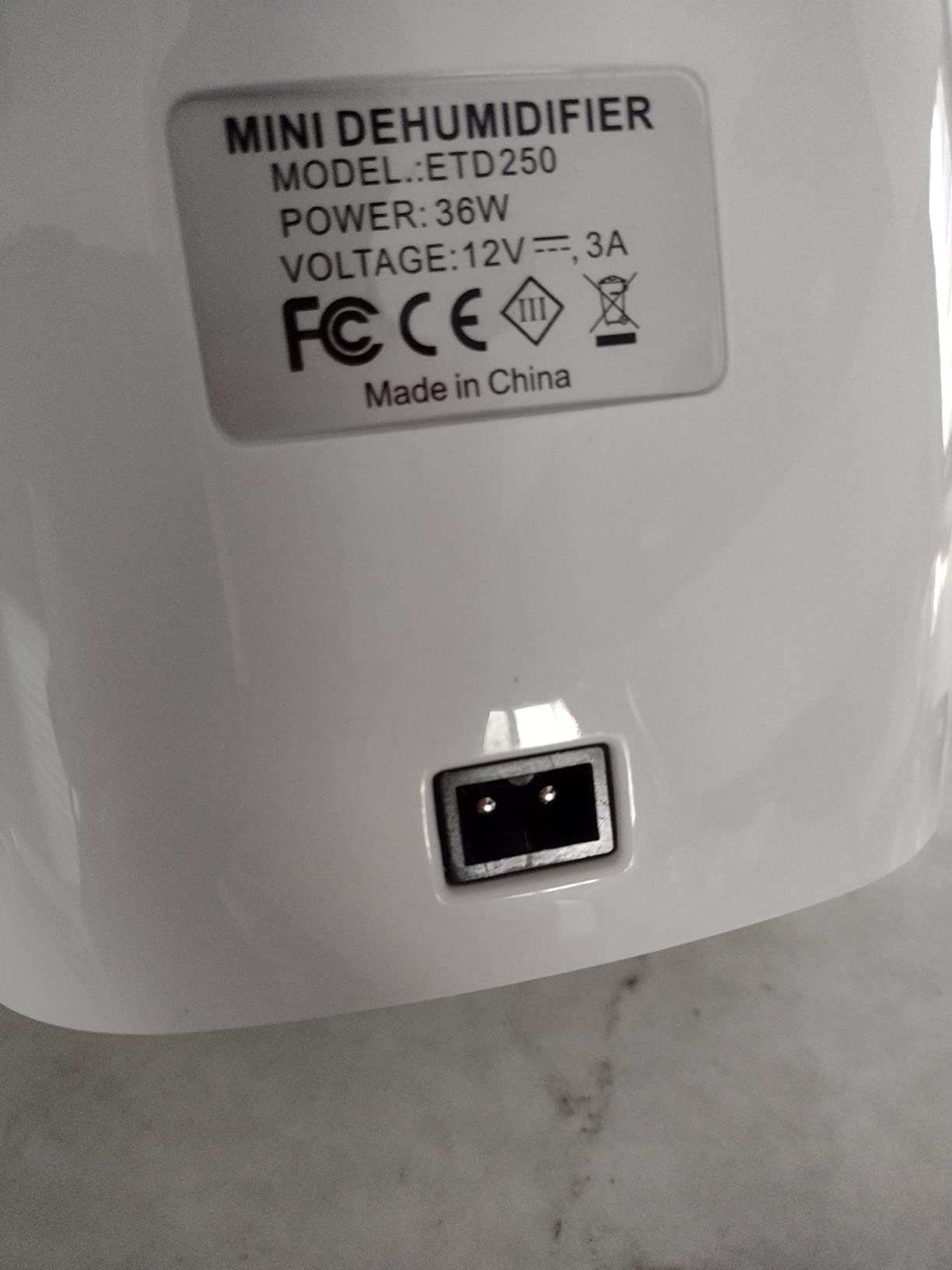 Small Dehumidifier,12V3A adapter,1200 Cubic Feet (215 sq ft) Portable Mini Dehumidifier Quiet Use for High Humidity in Home, Bathroom, Bedroom, Office, Basements, Wardrobe Closet,RV customer photo 1