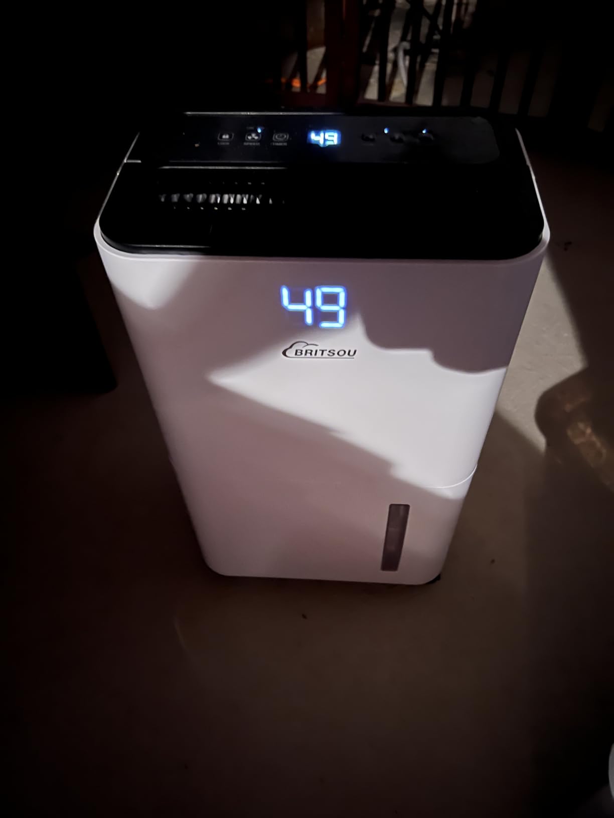 Britsou 50 Pints Dehumidifier for Basement with Drain Hose - Quiet Smart Operation with 3 Modes, 24HR Timer - Ideal for Home Bedroom, Bathroom, Small to Large Rooms customer photo 2