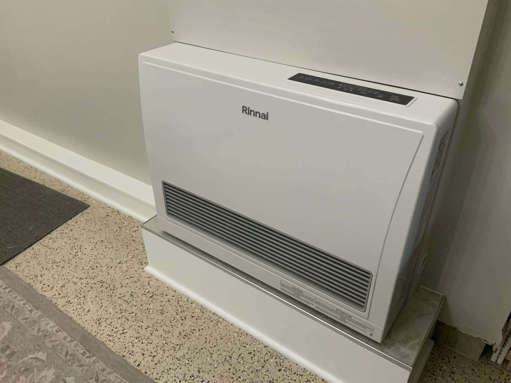 Rinnai EX38DTWN Direct Vent Wall Furnace, Indoor Natural Gas Heater, Energy Efficient Space Heater, 38,400 BTU, White customer photo 1