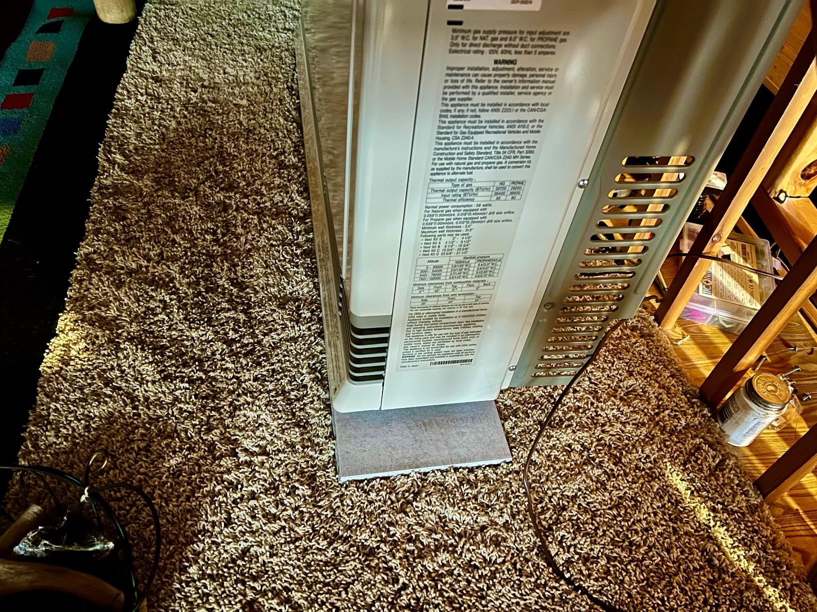 Rinnai EX38DTWN Direct Vent Wall Furnace, Indoor Natural Gas Heater, Energy Efficient Space Heater, 38,400 BTU, White customer photo 2