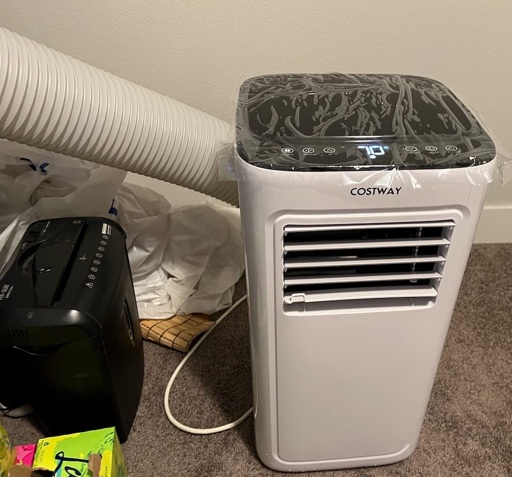 Portable Air Conditioner, 9000 BTU Portable AC with Built-in Dehumidifier, 24H Timer, Smart Sleep Mode, LED Touch Panel for Cooling Rooms up to 280 Sq.Ft, Remote Control & Window Kit Included customer photo 1