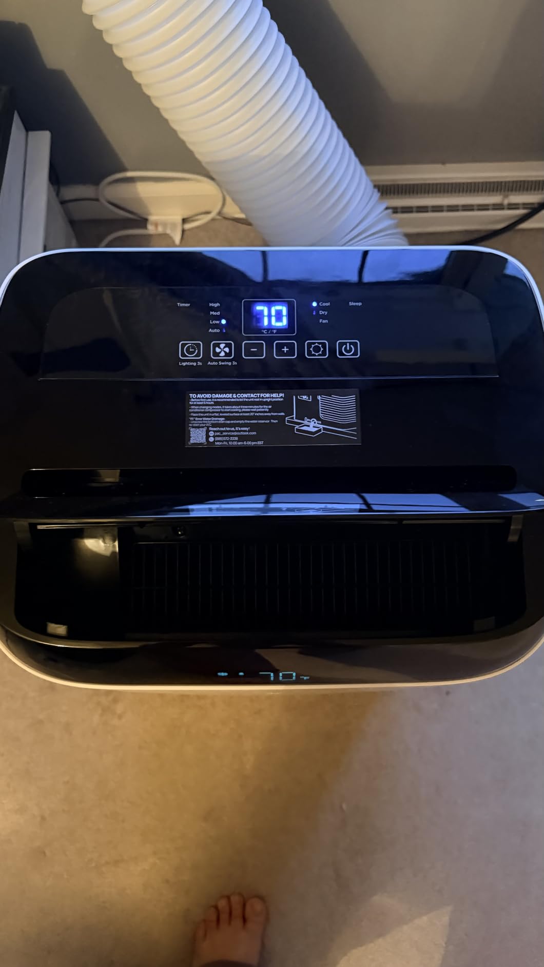 12000 BTU Portable Air Conditioners with Remote Control, 3-in-1 Free Standing Cooling AC Unit with Fan & Dehumidifier, Cools Room up to 500 sq.ft, Smart/Sleep Mode,3 Speed,24H Timer,Window Kit customer photo 1