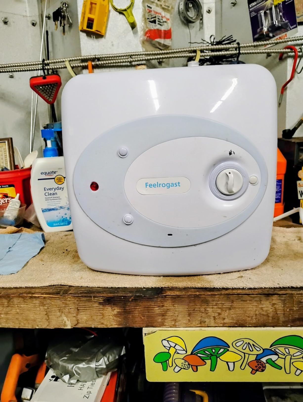 Electric Mini Tank Water Heater-2.5 Gallon Under Sink Instant Hot Water for RV, Camper, Kitchen, Food Truck, 120V 1500W, Wall or Floor Mounted customer photo 2