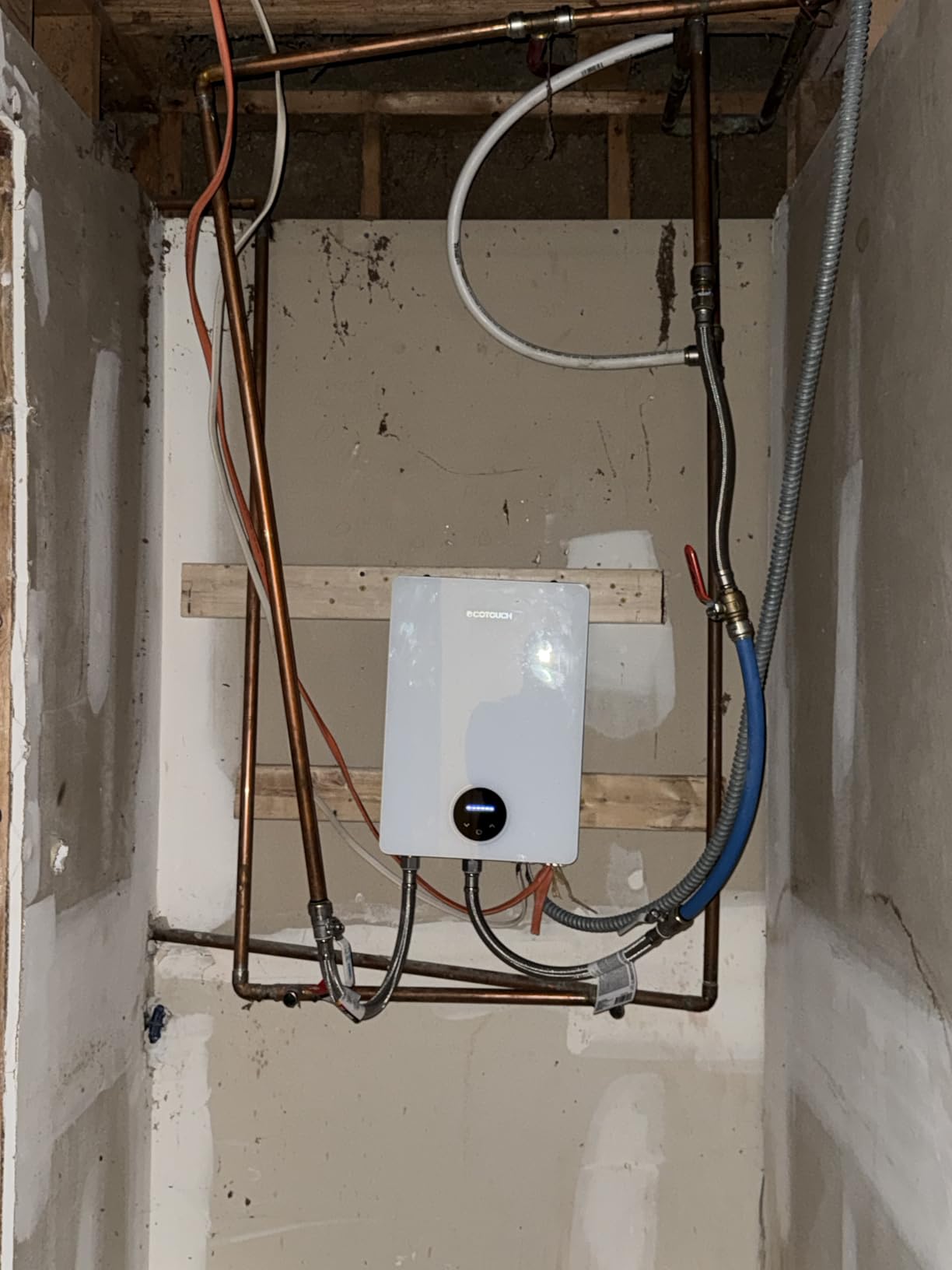 Tankless Water Heater, ECOTOUCH 27kW 240V Water Heater Electric Hot Water Heaters, Instant Hot Water with Self-Modulating, Up to 6.5GPM for 2-4 Point of Use, ETL Certified, ECO270S White customer photo 1