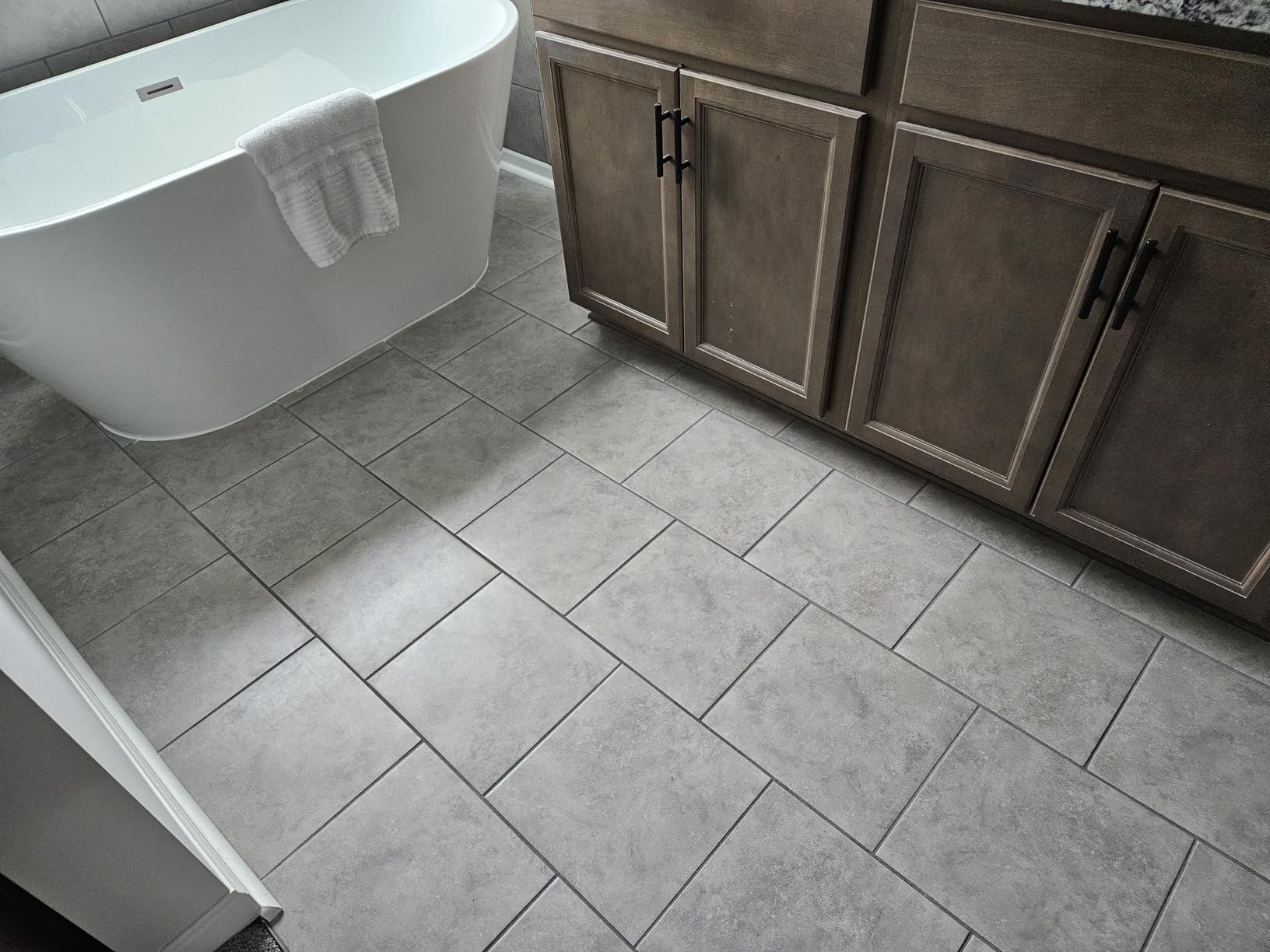 LuxHeat 35sqft Electric Radiant Floor Heating System - 120v Heated Floor Kit for Tile, Vinyl, Laminate - Includes UDG4 Programmable Thermostat w/GFCI, Heat Cable, Uncoupling Membrane, Sensor & Alarm customer photo 1
