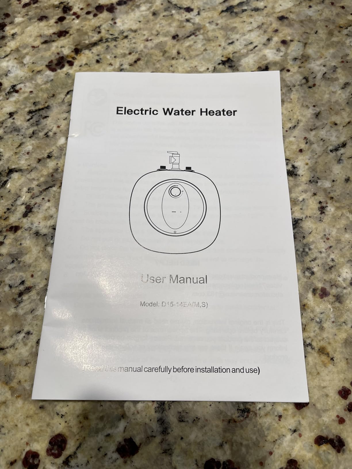 Mini Tank Water Heater 4 Gallon, 110-120V 1440W Under Sink Electric Hot Water Heater, Small Point of Use for RV, Kitchen, Bathroom, Food Truck (Wall/Floor Mounted) customer photo 1
