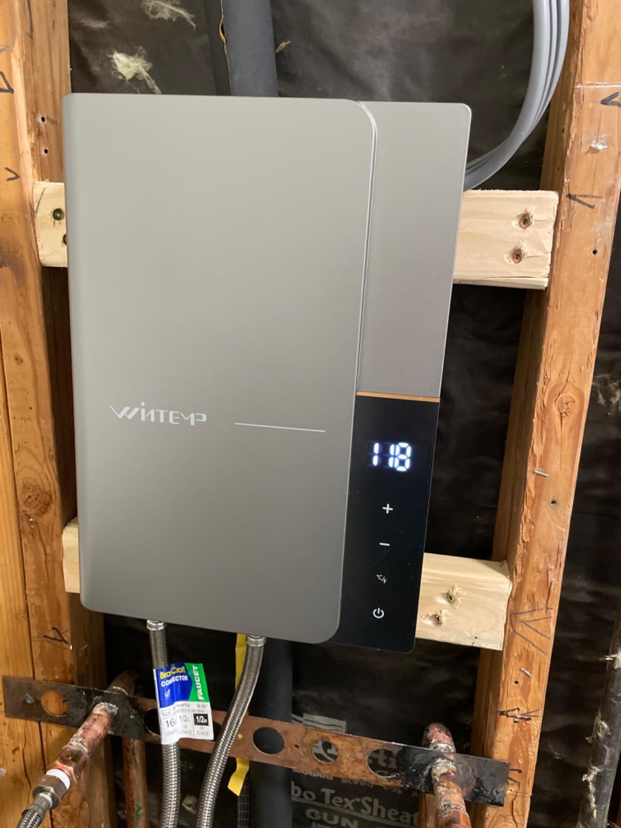 8KW Tankless Water Heater Electric 240V, On-Demand Instant Hot Water Heater, LED Temperature Display, Self-Modulating Energy Efficiency, Space-Saving Design customer photo 1