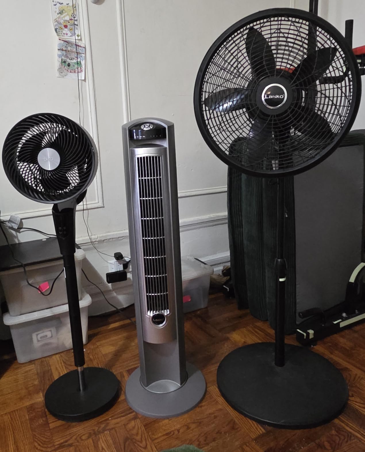 DREO Fan for Bedroom, 2026 Upgraded, 90ft Airflow, 20dB Quiet Fan, 90° Oscillating Standing Fan for Whole Room, DC Motor, 8+H Speeds, 3 Modes, 38-42'' Adjustable Height, 8H Timer, 105° Manual Vertical customer photo 1