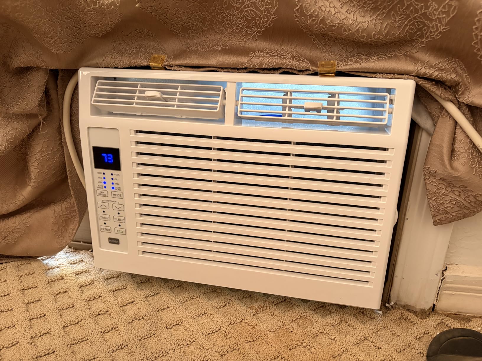Window Air Conditioner 6,000 BTU, Window Type AC Unit with Cooling, Dry Mode, 4 Fan Speeds, 24-H Timer, Sleep Mode, Cooling for 250sq.ft Bedroom, Living Room, Office customer photo 1