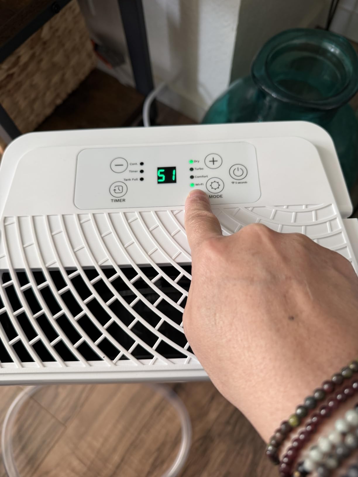 hOmeLabs 8 Pint Wi-Fi Dehumidifier (1800 Sq Ft) - Compact Quiet Design customer photo 2