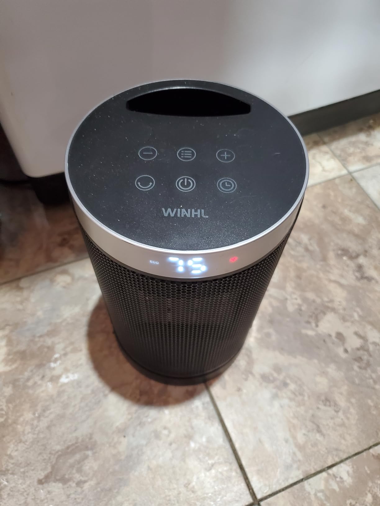 Space Heater, WINHL Small Portable Electric Heaters for Indoor Use with Thermostat and Remote, 70degOscillation, 12H Timer, 5 Modes, 1500W PTC Ceramic Fast Safety Heat for Office Bedroom Home customer photo 1
