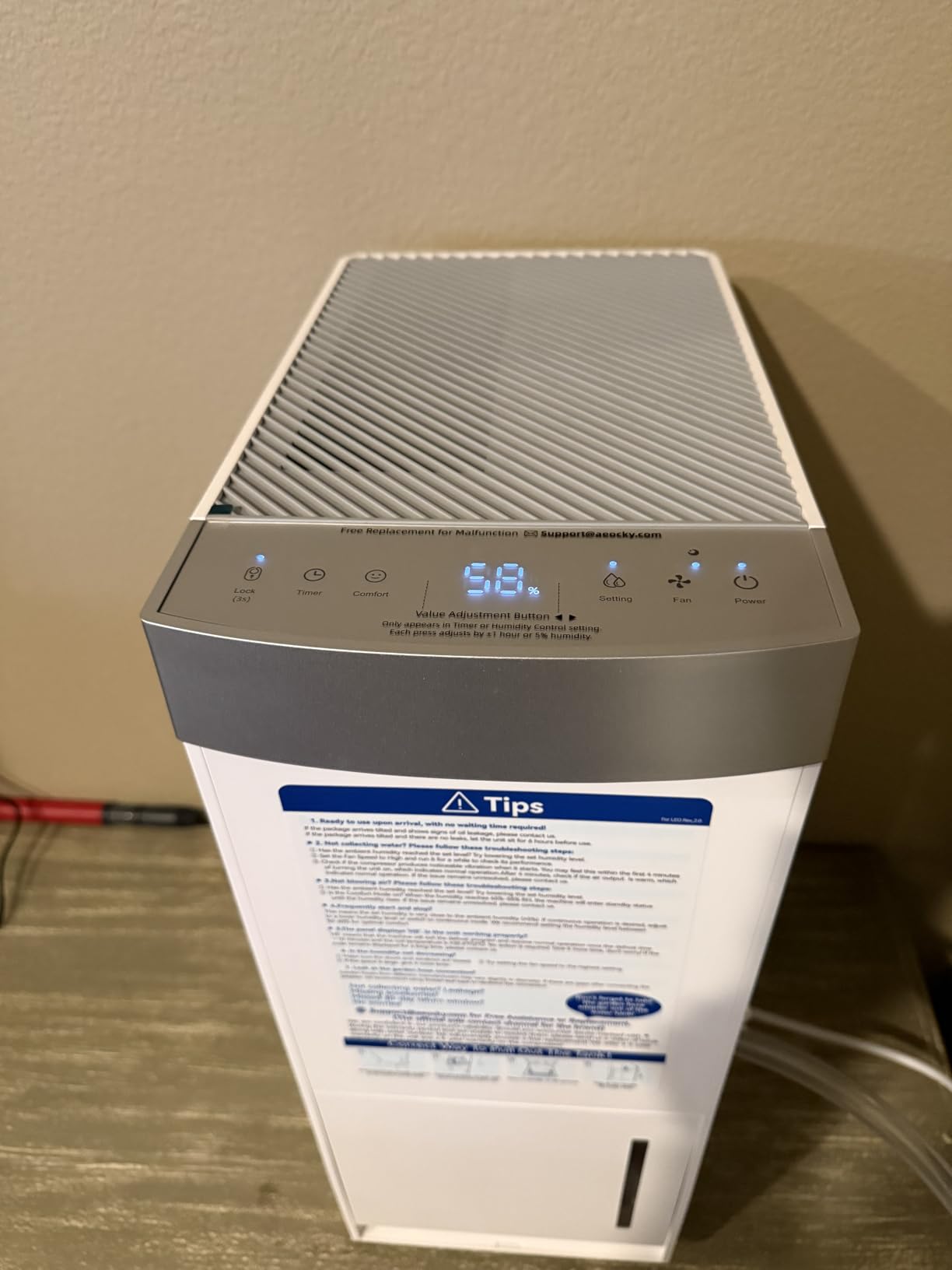 74 Pint/D Energy Star Version 6.0 Dehumidifier, 4500 Sq.Ft AEOCKY Smart Compressor Dehumidifier with Drain Hose, Intelligent Humidistat, for Basement, Bedroom, Home, Bathroom customer photo 2