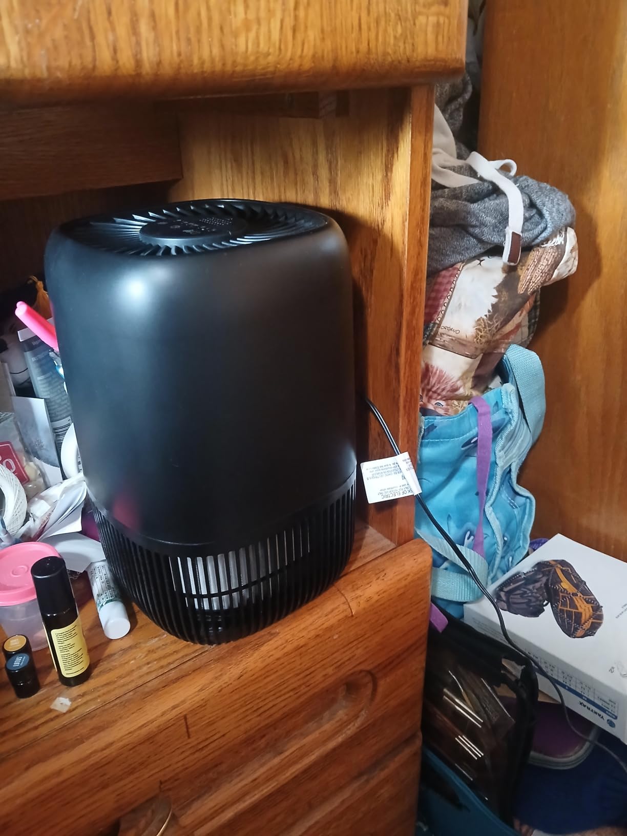 Air Purifiers for Office with H13 Quiet HEPA Filter Up to 1076 Ft² for Pet Family, Pollen, Smoke, Compact Air Cleaner with 3 Speeds, Timer, Aroma Quiet, 360°Intake, for Home Bedroom, Black customer photo 2