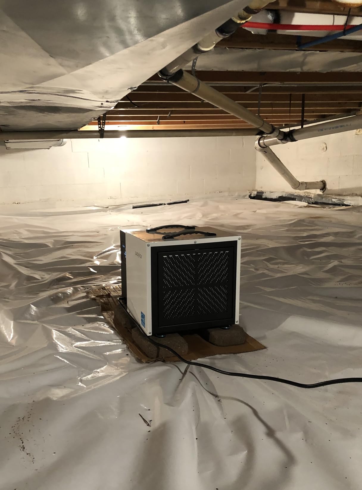 Waykar 125 Pint Crawl Space Dehumidifier with Pump and Drain Hose for commercial, Basements, and Water Damage Unit for Spaces up to 6500 Square Feet, Smart Humidity Control - 5-Year Quality Coverage customer photo 2