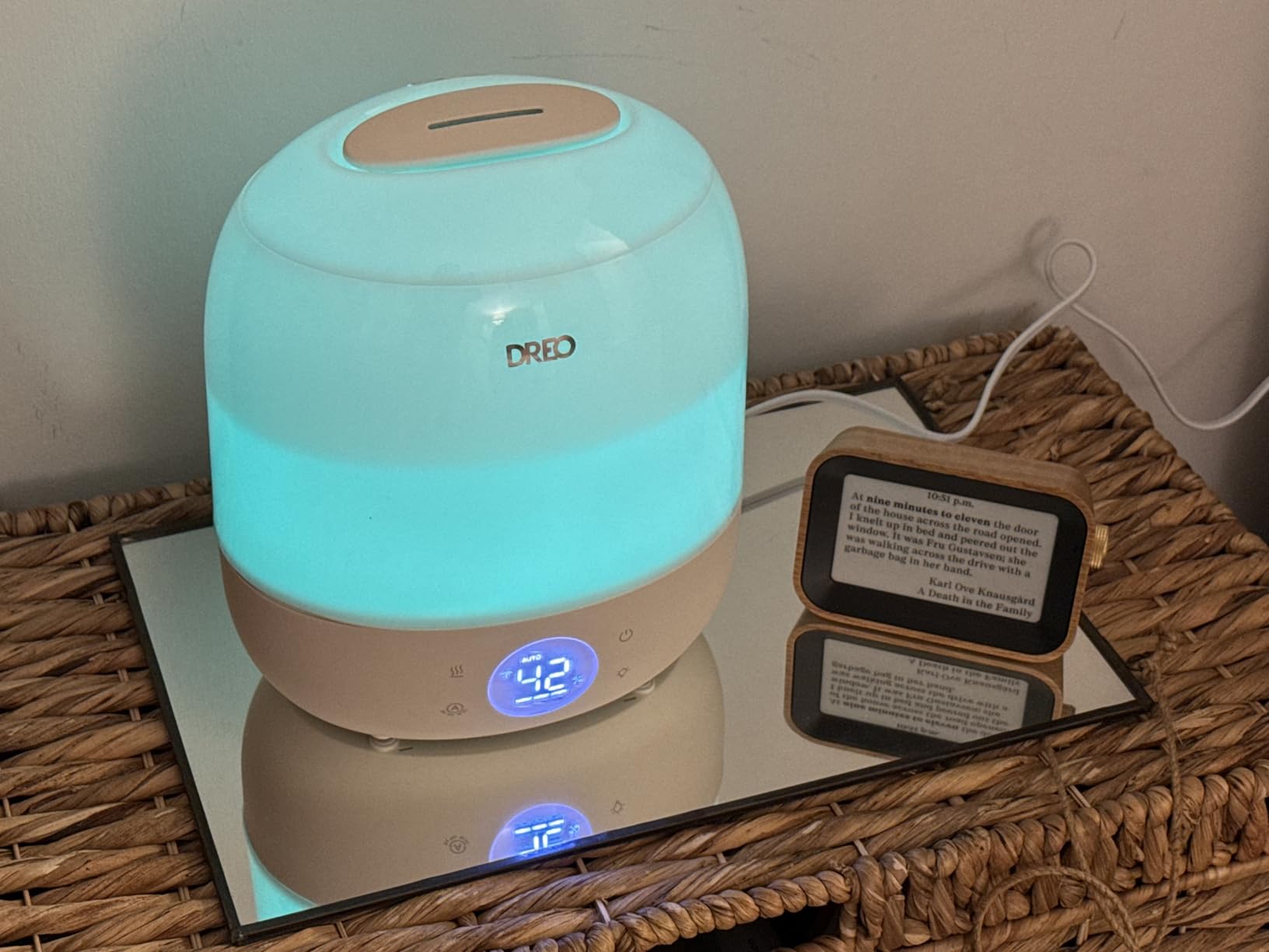DREO Humidifiers for Bedroom - 30H Max Runtime & RGB Night Light & Sleep Trainer, Ultra Quiet 28dB Cool Mist Humidifier, Top Fill Smart Air Humidifier for Plants, Perfect for Baby & Nursery, HM409S customer photo 1