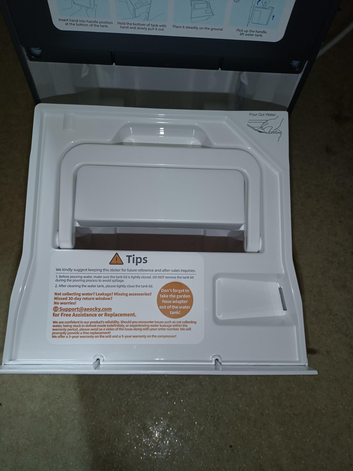 4500 Sq.Ft Energy Star Most Efficient 2025 Dehumidifier with Pump, AEOCKY Max 80 Pint/Day Smart Compressor Dehumidifier with Drain Hose, Intelligent Humidistat, for Basement, Bedroom, Home (White) customer photo 1