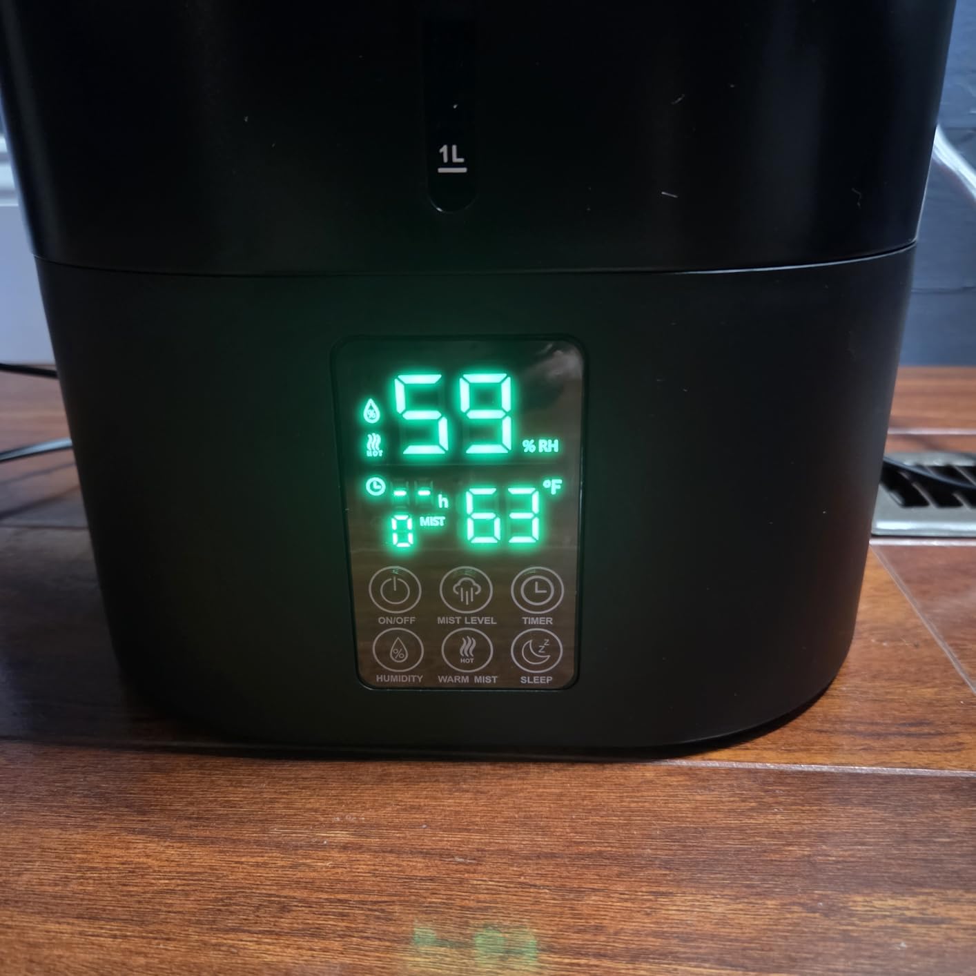 6L Humidifiers for Bedroom Large Room Home, Cool and Warm Humidifier for Baby and Plants Hot Mist Top Fill Desk Humidifiers Oil Diffuser, Quiet, Adjustable Mist, 360°Nozzle-Black(2026 Upgraded) customer photo 2