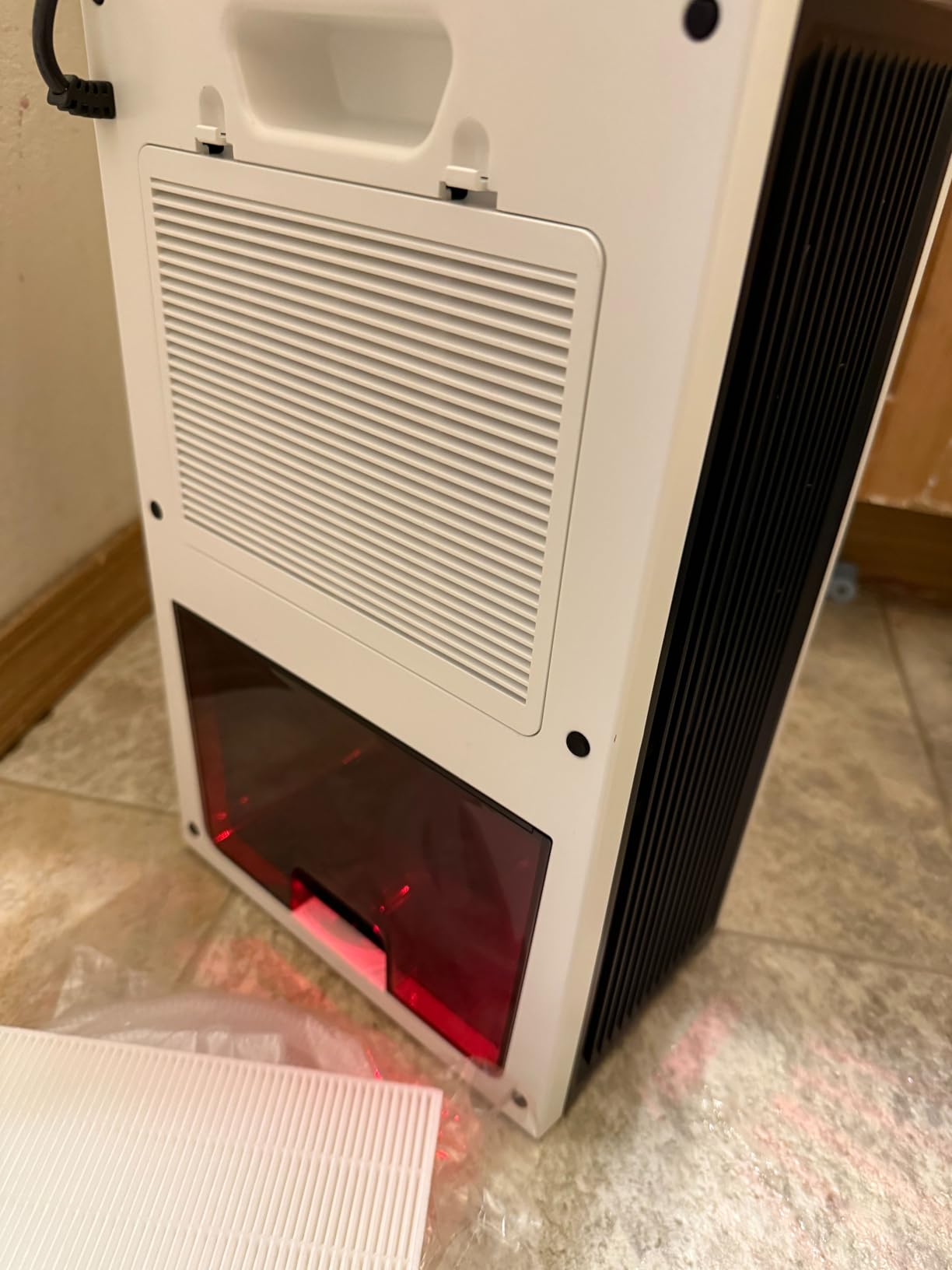 Dehumidifier, 98OZ Dehumidifiers for Home(1000sq.ft), Humidity Display Dehumidifier for Basement Bathroom Bedroom, Auto Shut Off, Washable Filter, Drain Hose, Timer, 7 Ambient Lights, White customer photo 2