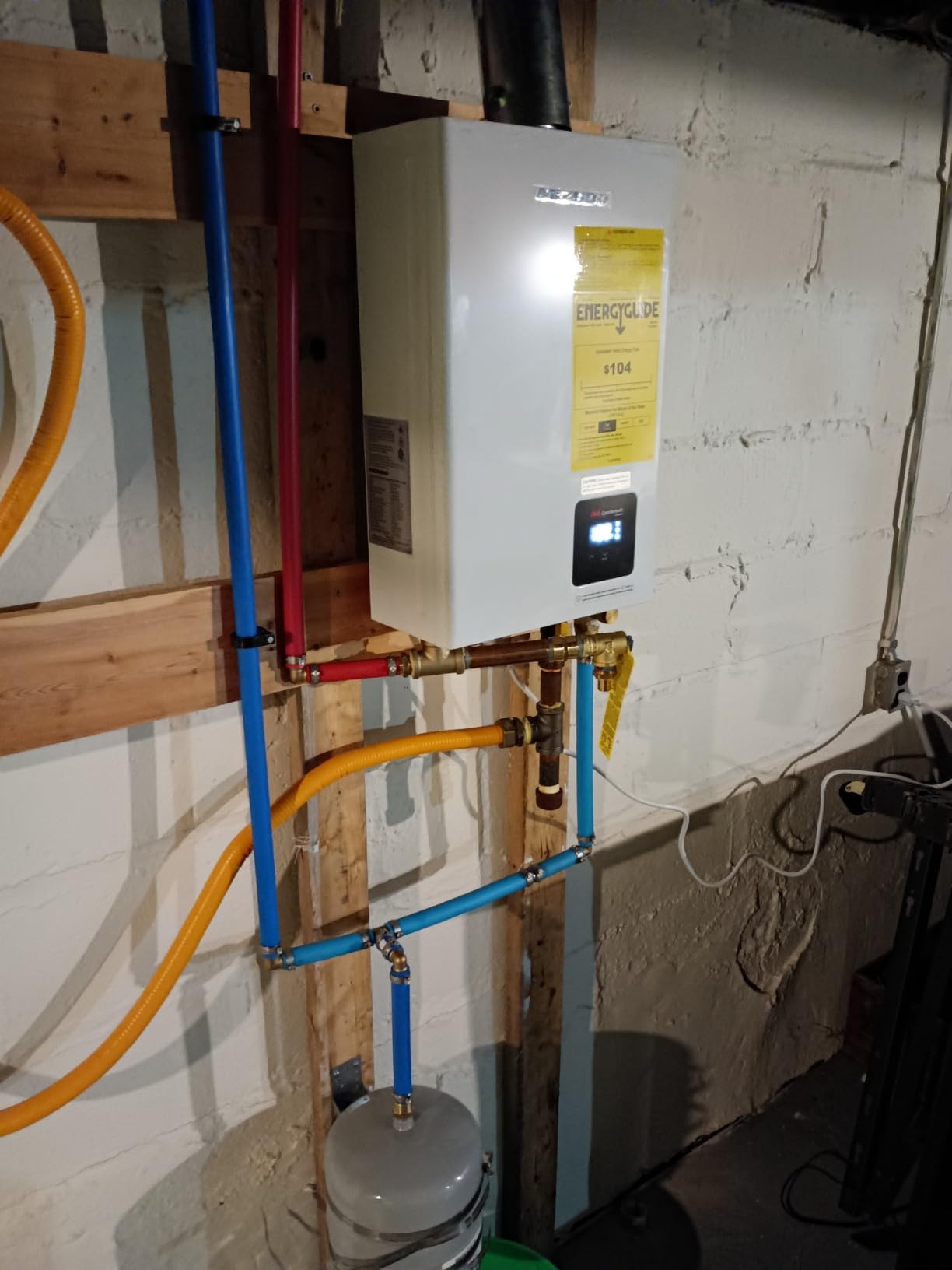 MIZUDO 199K Tankless Water Heater Natural Gas Max 10.3 GPM 199,000 BTU Indoor Direct Vent, WIFI&APP Smart Control Upgrade Constant Temp Output High Efficiency Hot Water Heater, GEN 3 customer photo 1