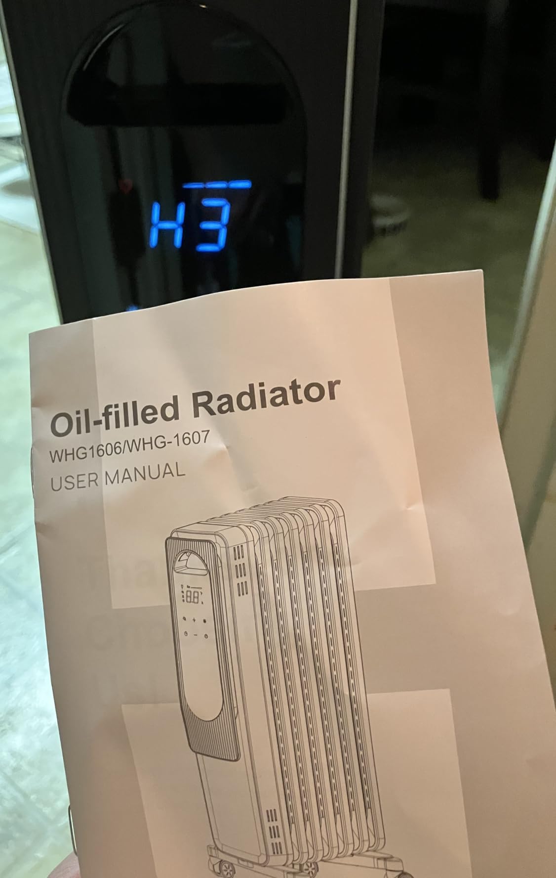 Hykolity Oil Filled Radiator Heater for Large Room, 1500W Electric Oil Space Heater with 7 Extra-Wide M-Shaped Fins, ECO Mode, 24H Timer, Power Memory, Overheat & Tip-Over Protection for Home Office customer photo 2