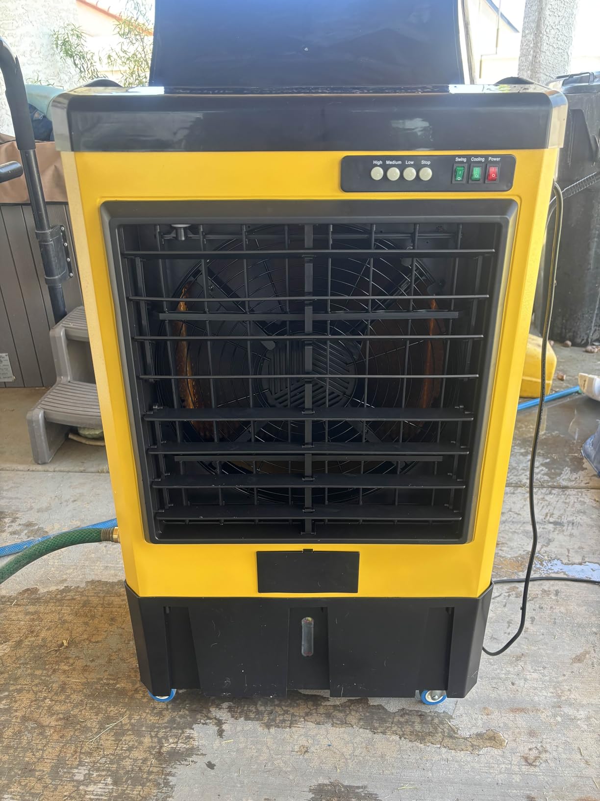 MEPTY 4800CFM Portable Swamp Cooler, Evaporative Air Cooler with 10.6 Gal Water Tank, Continuous Auto Fill, 3 Speeds, 120°Oscillation, Outdoor Cooling Fan for Industrial, Garage, Commercial Use customer photo 2