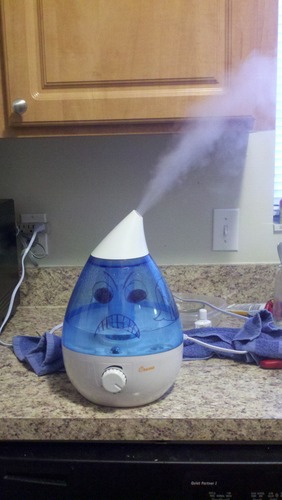 Crane Ultrasonic Teardrop Cool Mist Humidifier, Large 1 Gal Tank, Automatic Shut-Off, Baby Humidifiers for Nursery and Bedroom, Grey customer photo 2