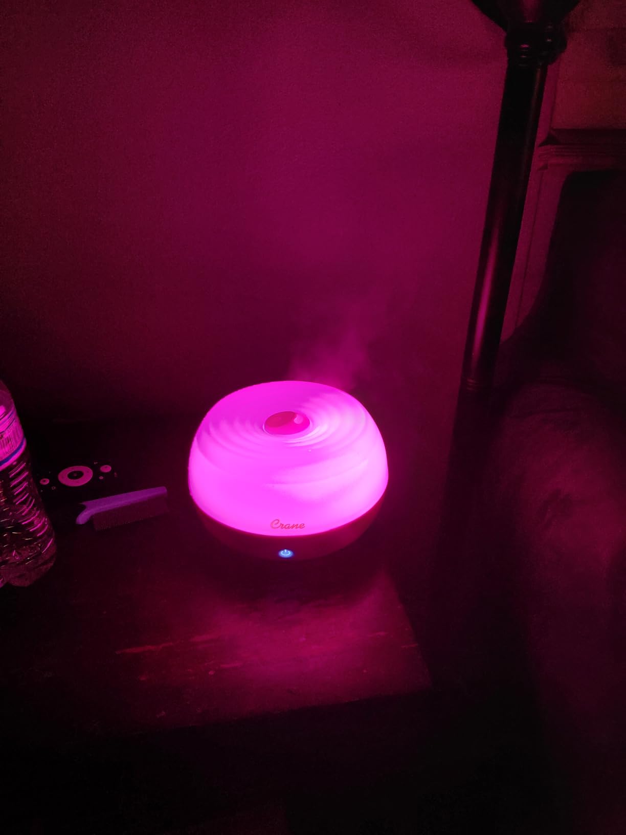 Crane Portable Ultrasonic Travel Humidifier & Aroma Diffuser - 0.2 Gallon Cool Mist, No Filter Required, Optional Essential Oil Tray, Whisper-Quiet for Babies, Travel, & Small Rooms (White) customer photo 1