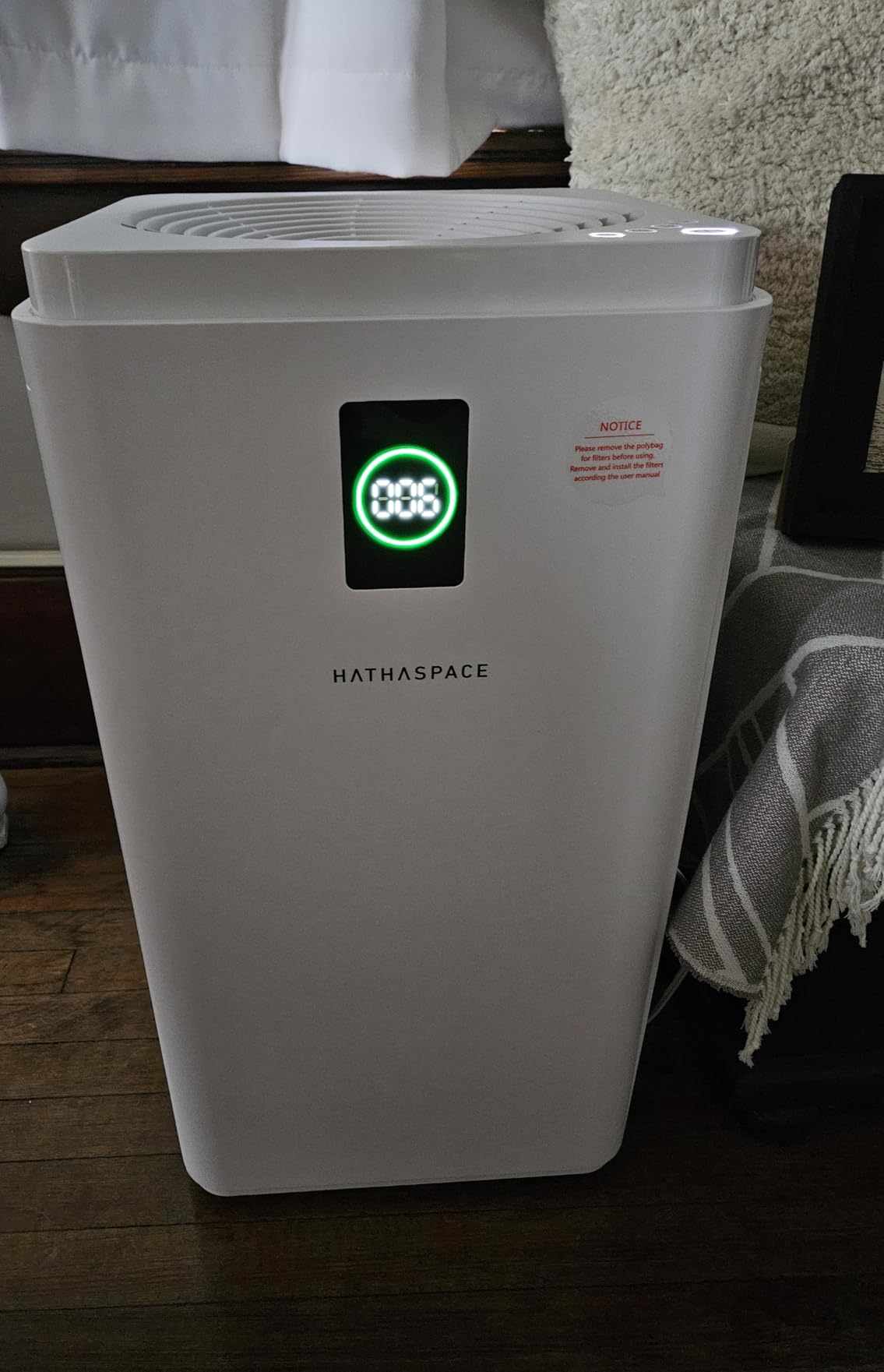 HATHASPACE HSP001 True HEPA Air Purifier for Home, Removes 99.9% of Dust, Smoke, Pet Dander, Odors, VOCs, Covers Up to 700 Sq. Ft, Quiet Air Cleaner with Smart Sensor for Bedroom & Large Rooms customer photo 2