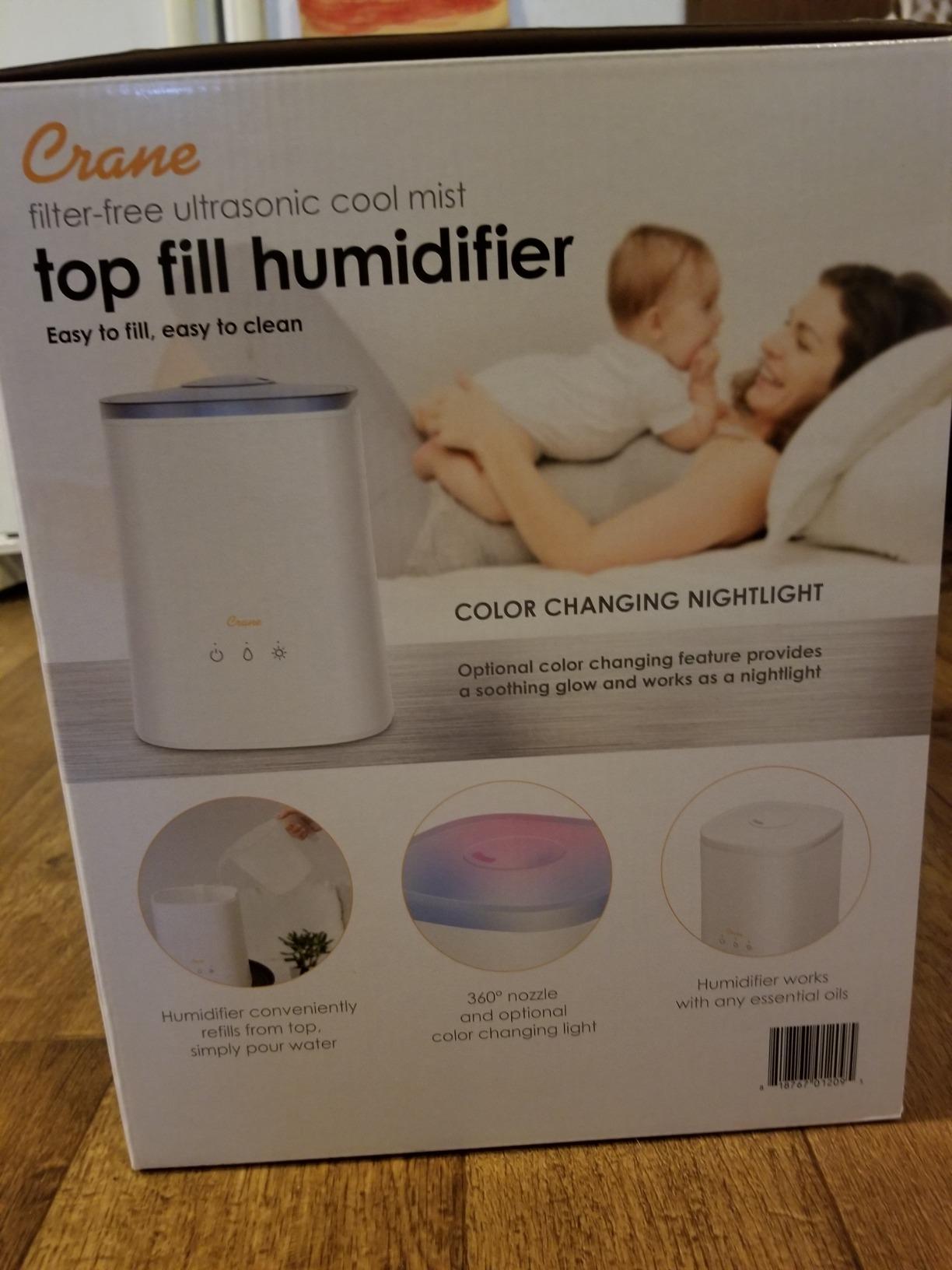 Top Fill Ultrasonic Cool Mist Humidifier for Bedroom and Large Rooms, 1.2 Gallon Essential Oil Diffuser with Nightlight and Auto Shut-Off customer photo 2