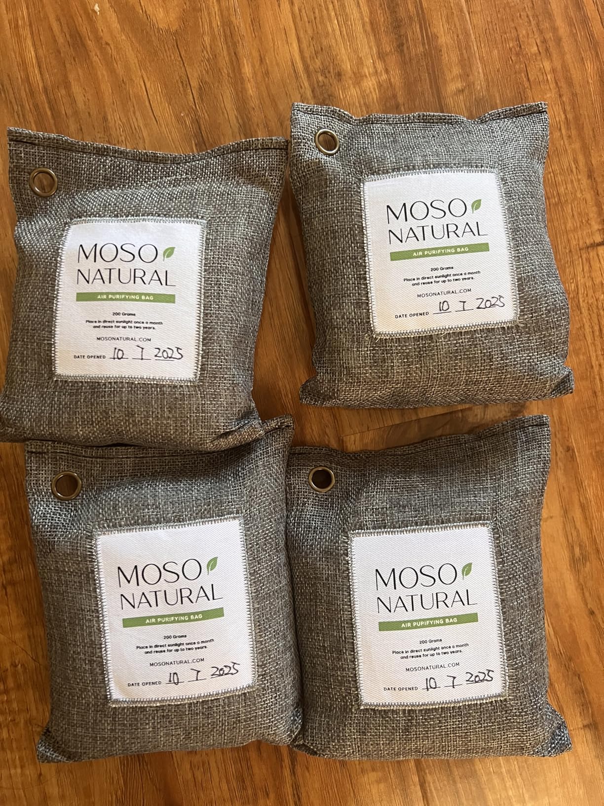 Moso Natural Air Purifying Bag 200g | HGTV Editor's Pick | Premium Bamboo Charcoal Odor Absorber for Home & Car | Closet Odor Eliminator & Car Air Freshener | Long Lasting Charcoal Bags Cover 90sqft customer photo 1