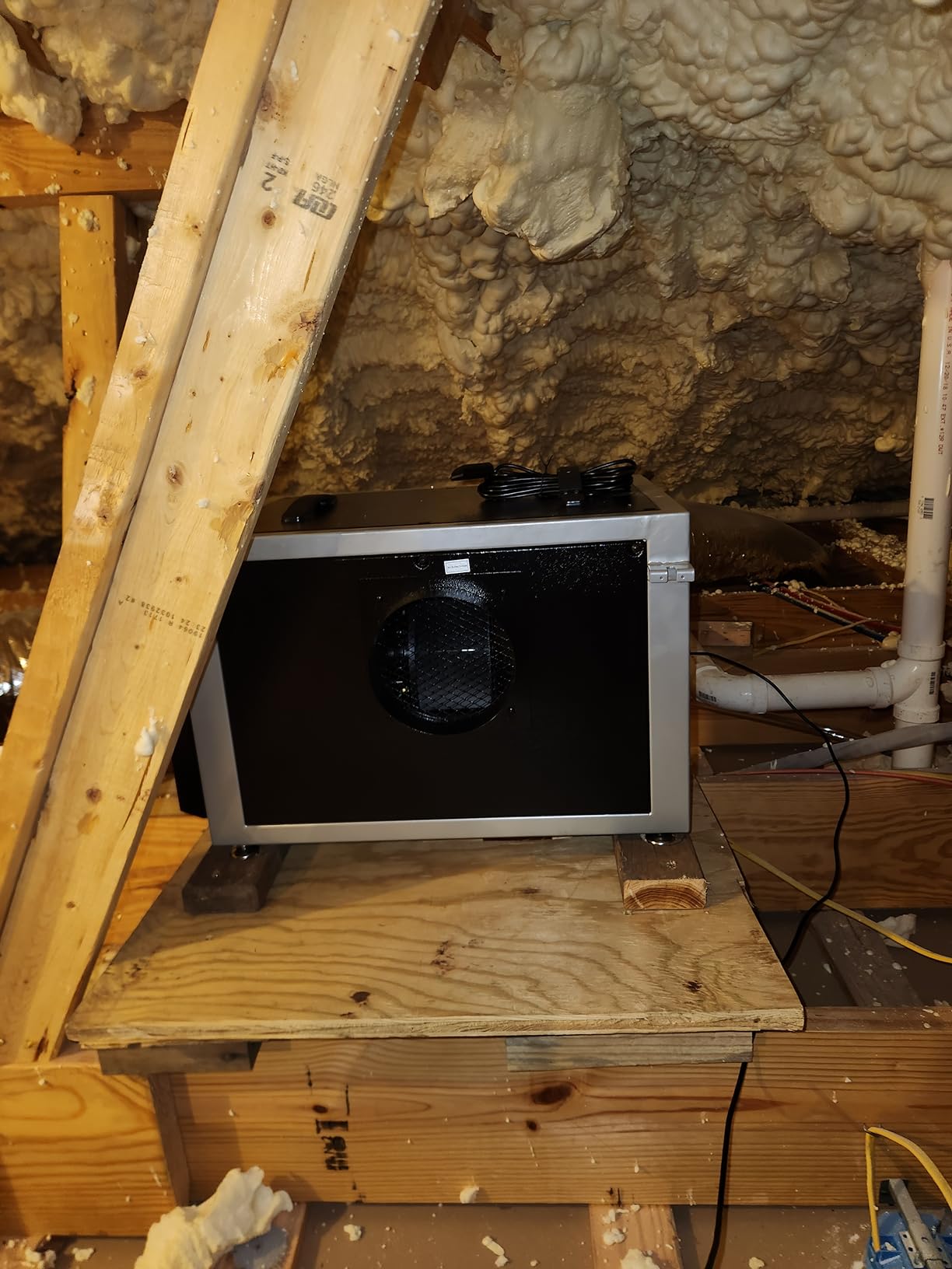 Waykar 158 Pints Crawl Space Dehumidifier with Remote Control up to 6,500 sq. ft., Dual Duct HVAC Commercial Whole-House Dehumidifier for Basement, Industry Water Damage Unit - 5-Year Quality Coverage customer photo 1