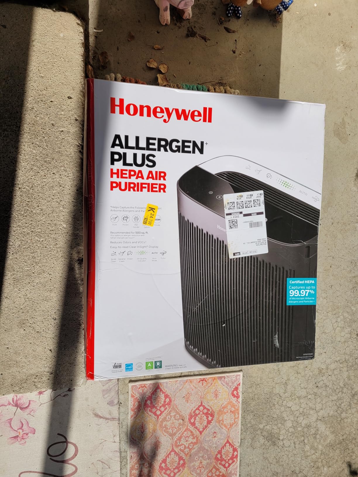 Honeywell HPA5200 HEPA Air Purifier for Home, 1733 Ft² Rooms in 1 hour, Air Quality Indicator, Auto Mode, Reduces Allergens, Dust, Pollen, Smoke, Pet Dander, Odors, Black customer photo 1
