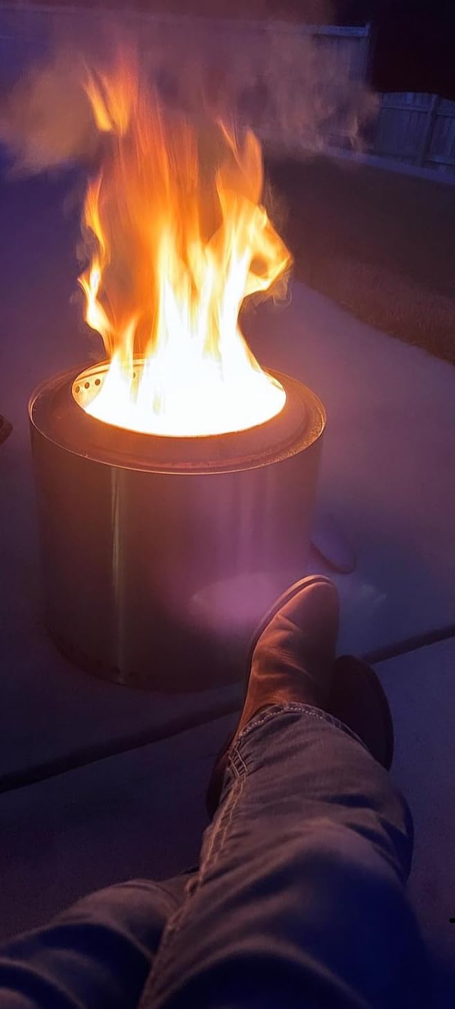 Solo Stove Ranger 2.0, 15 Inch Smokeless Fire Pit - Portable Stainless Steel Outdoor Fireplace with Carry Case - Lightweight Fireplace, Removable Ash Pan, Ideal for 2-4 People, 15lbs customer photo 2