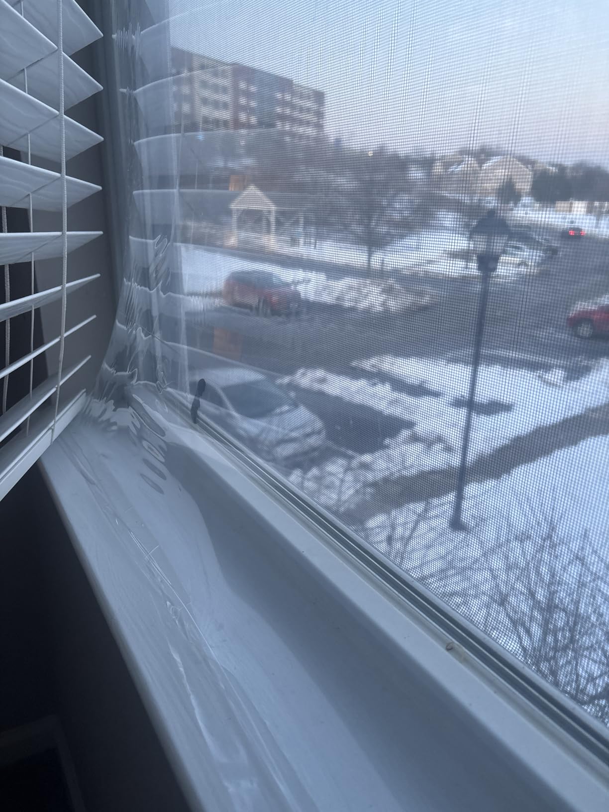 Duck MAX Strength Window Insulation Kit, Winter Window Seal Kit Fits up to 5 Windows, Heavy Duty Shrink Film Cuts to Size for Easy Indoor Installation, Window Tape Included,62 In. x 210 In., Clear customer photo 2