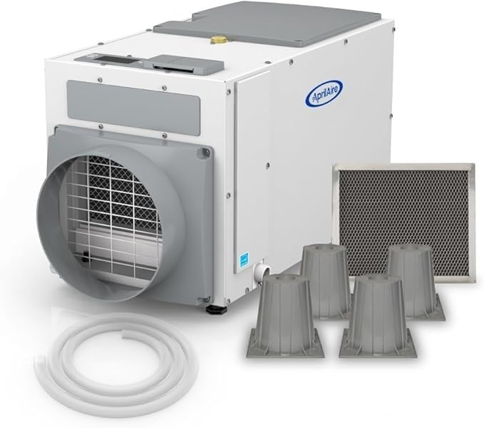 AprilAire E100 Pro Dehumidifier Bundle - 100 Pint Whole House Dehumidifier - Full Complete Kit - Crawl Spaces, Basements, Whole Homes, Commercial up to 5,500 sq. ft. - 5 Year Warranty Included customer photo 2