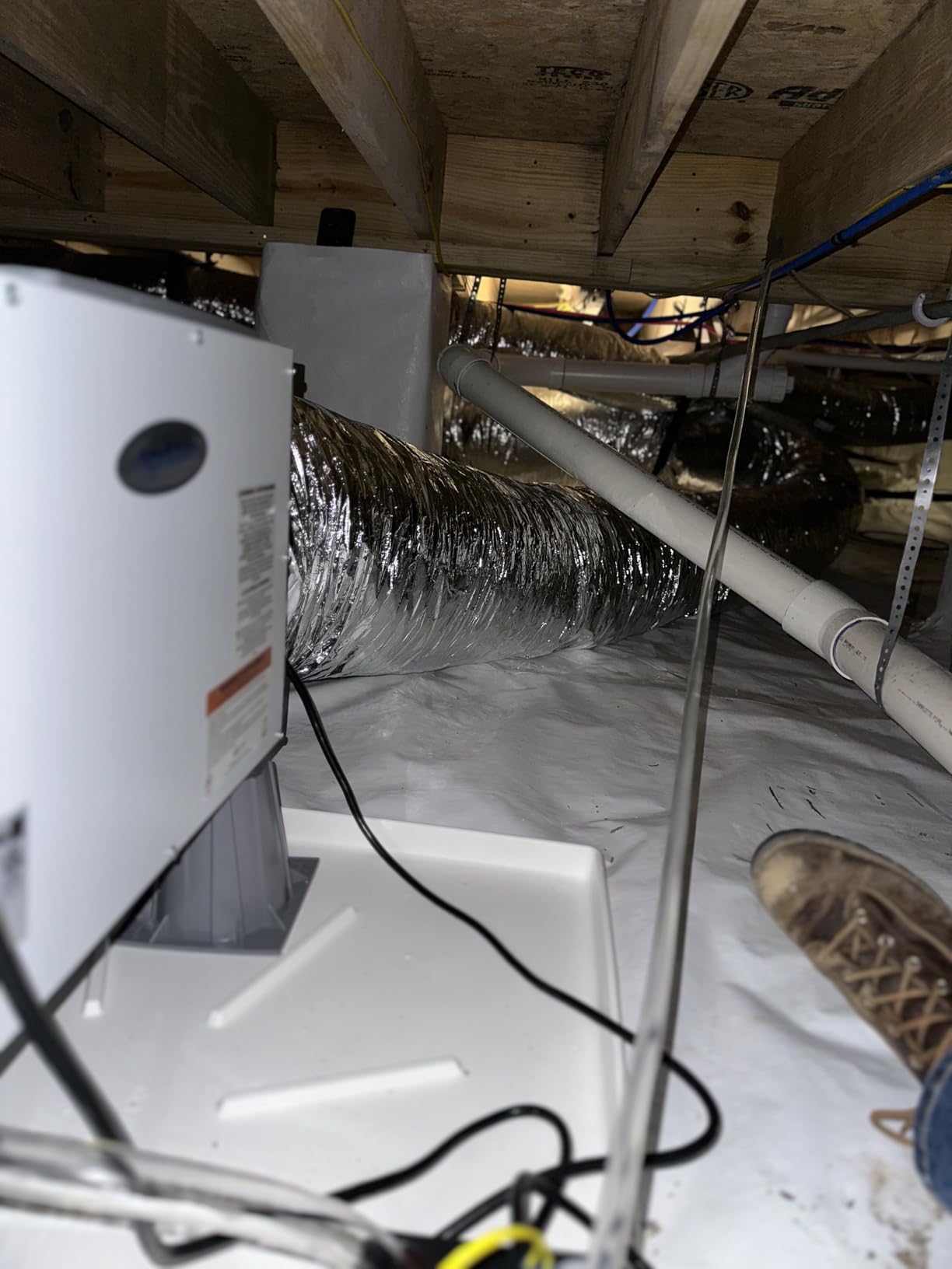 AprilAire E080 Pro Dehumidifier Bundle - 80 Pint Whole House Dehumidifier - Full Complete Kit - Crawl Spaces, Basements, Whole Homes, Commercial up to 4,400 sq. ft. - 5 Year Warranty Included customer photo 1