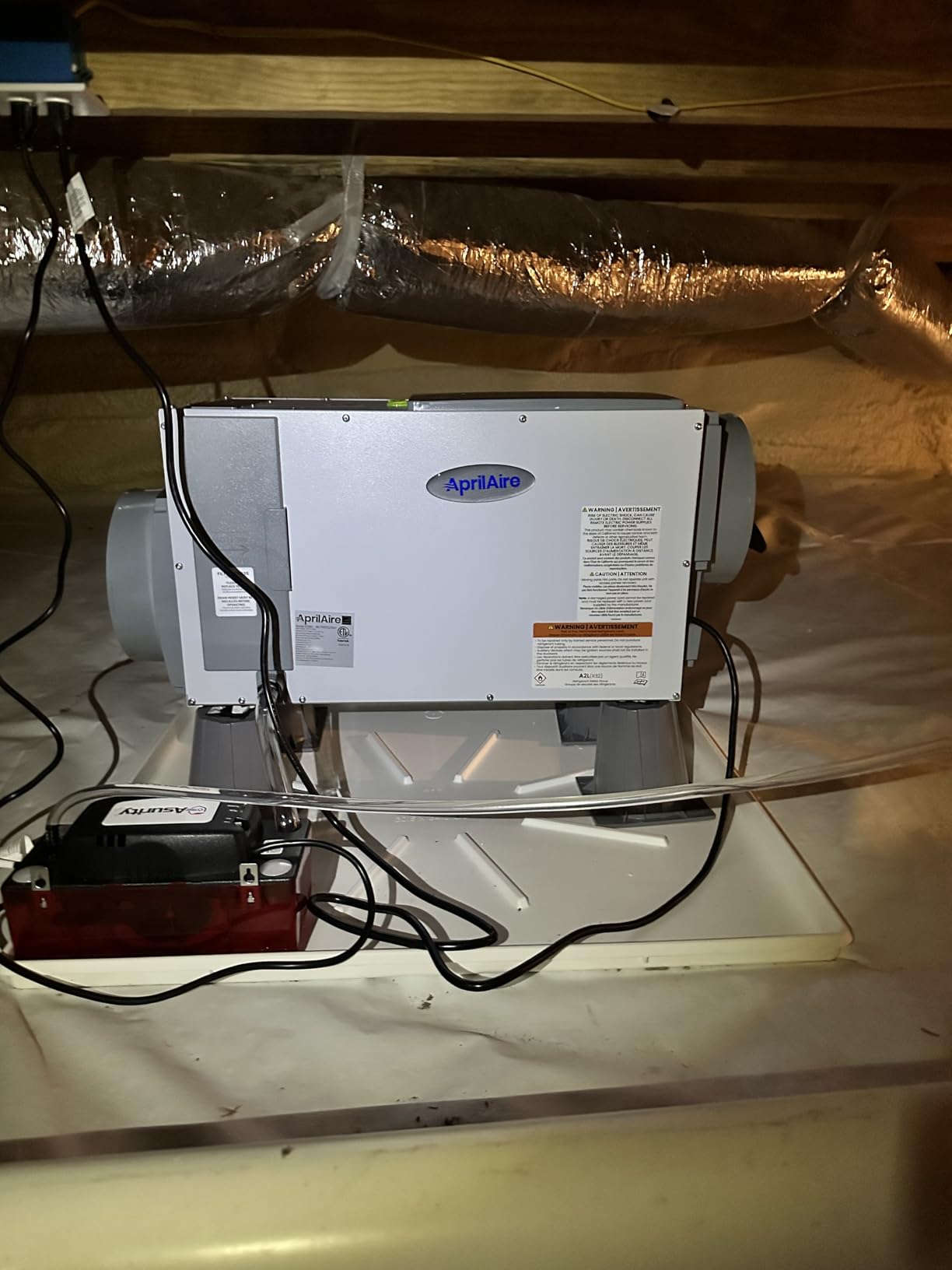 AprilAire E080 Pro Dehumidifier Bundle - 80 Pint Whole House Dehumidifier - Full Complete Kit - Crawl Spaces, Basements, Whole Homes, Commercial up to 4,400 sq. ft. - 5 Year Warranty Included customer photo 2